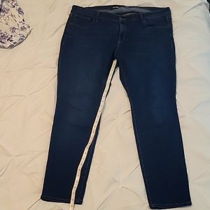Dark wash straight leg jeans